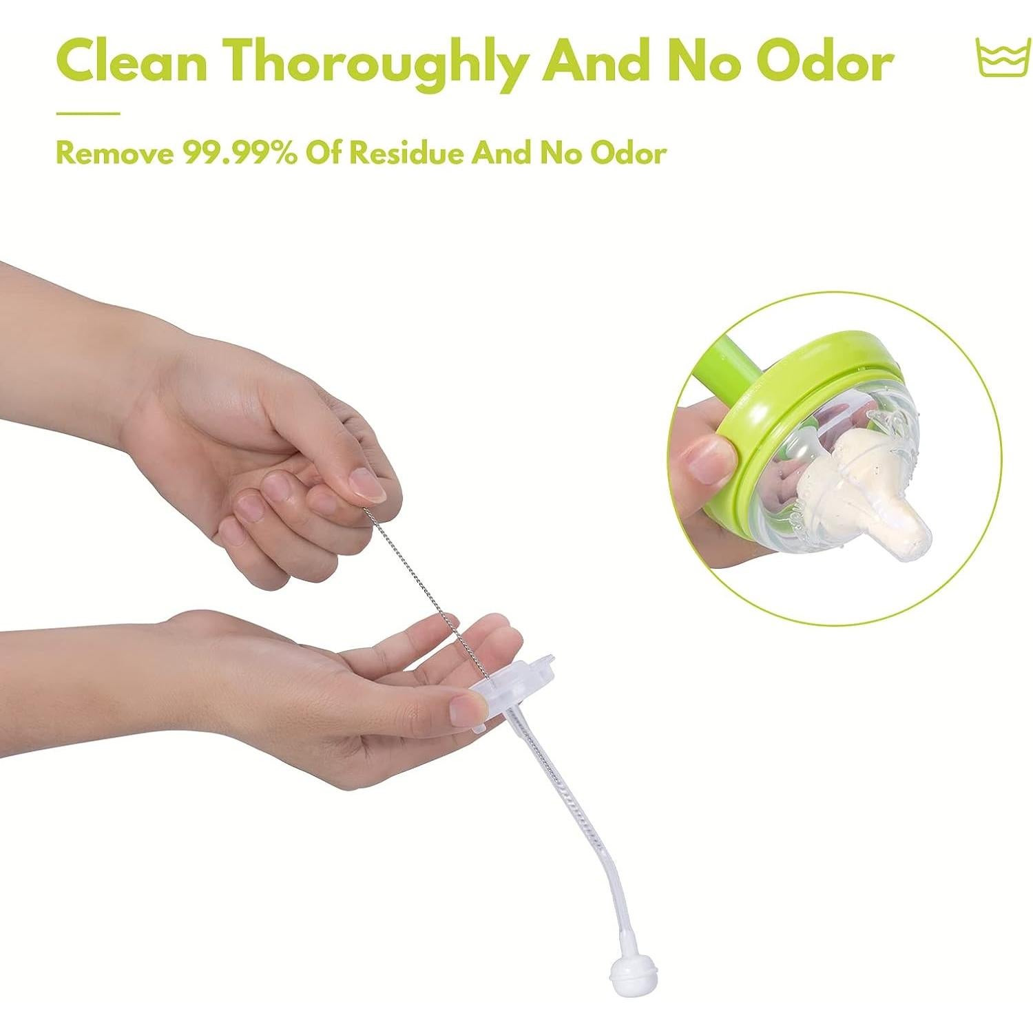 Juego de 8 Cepillos de Esponja CAREBABYMORE para Botellas