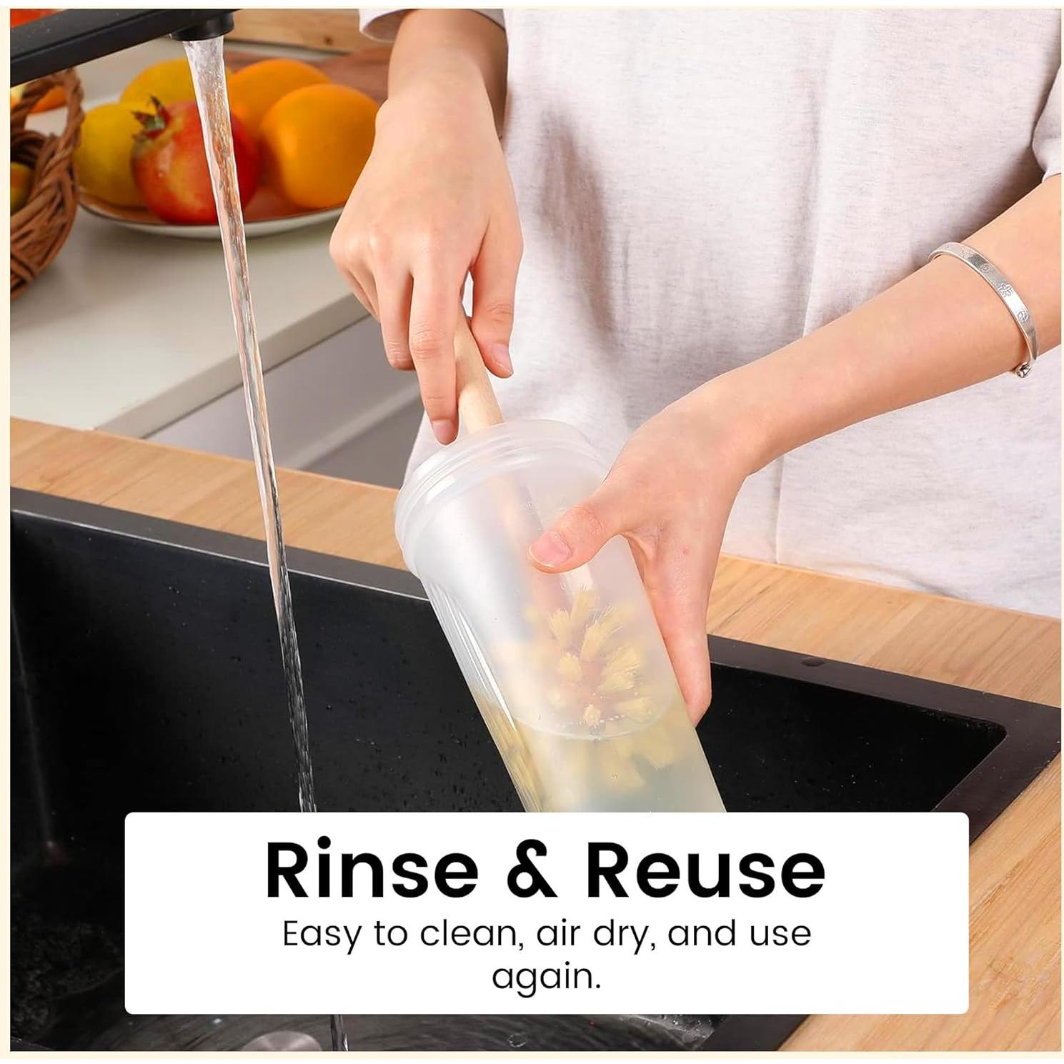 Cepillo para Botellas ELDR Supply, Mango Largo 35.6cm, Cerdas de Cáñamo