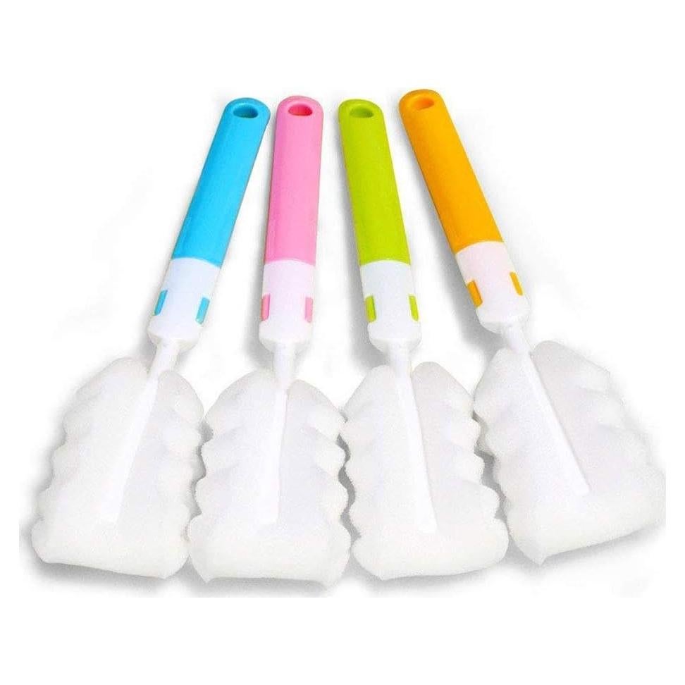 Cepillo para Botellas INVODA 4 Pcs, Limpieza Suave y Ecológica