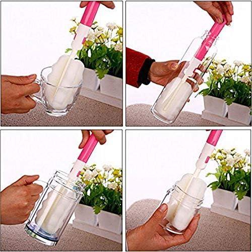 Cepillo para Botellas INVODA 4 Pcs, Limpieza Suave y Ecológica