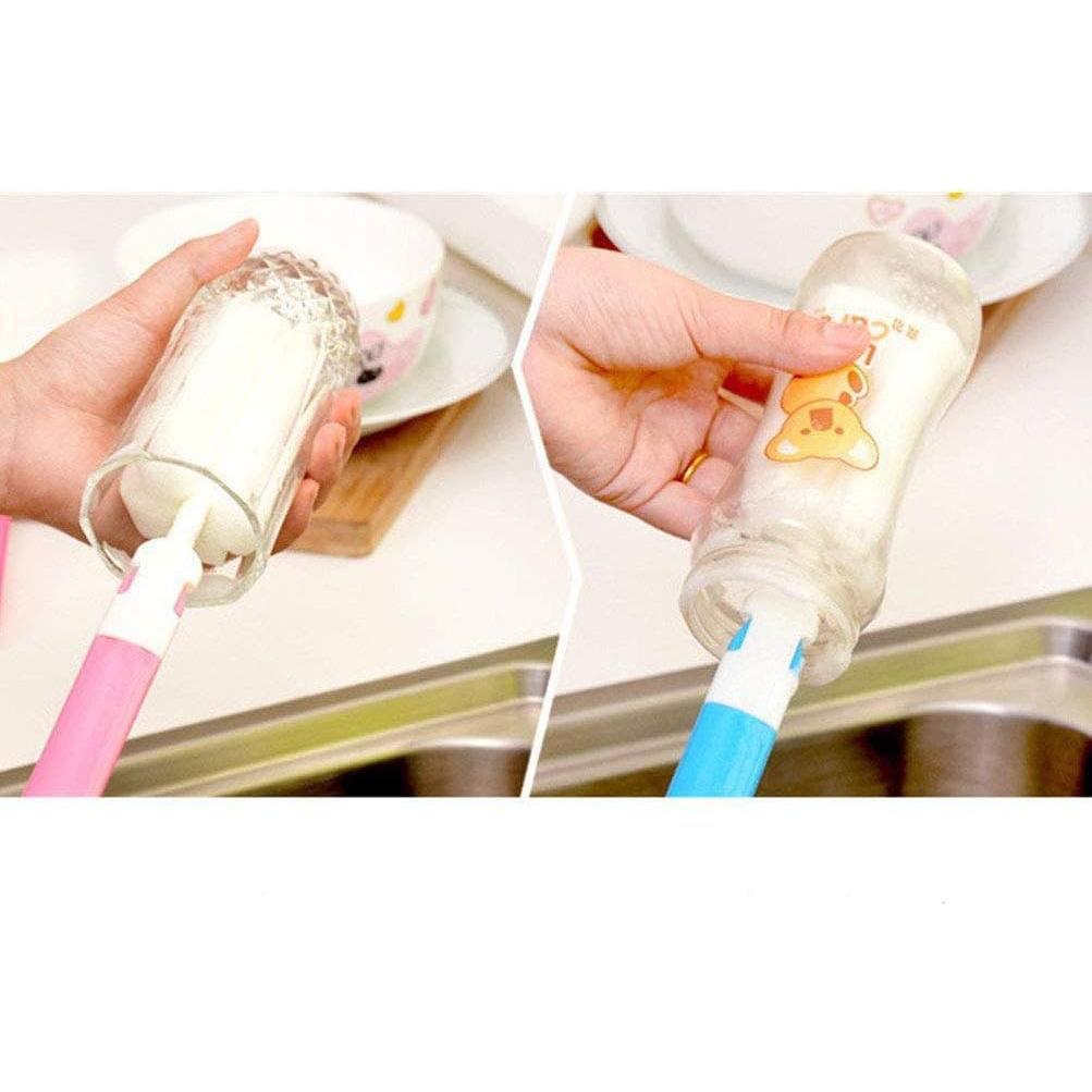 Cepillo para Botellas INVODA 4 Pcs, Limpieza Suave y Ecológica