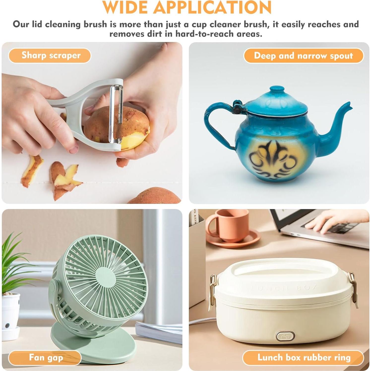 Cepillo de limpieza 3 en 1 NONENDU para tazas y botellas