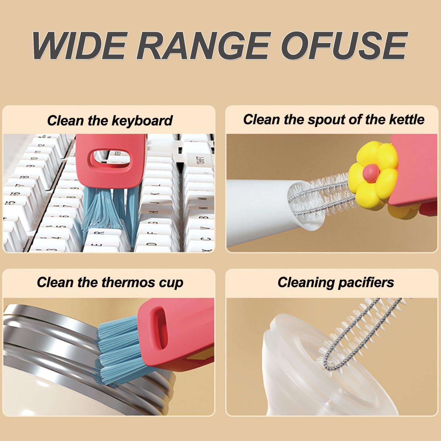 Juego de cepillos de limpieza DWNDN 3 en 1 para tazas y botellas