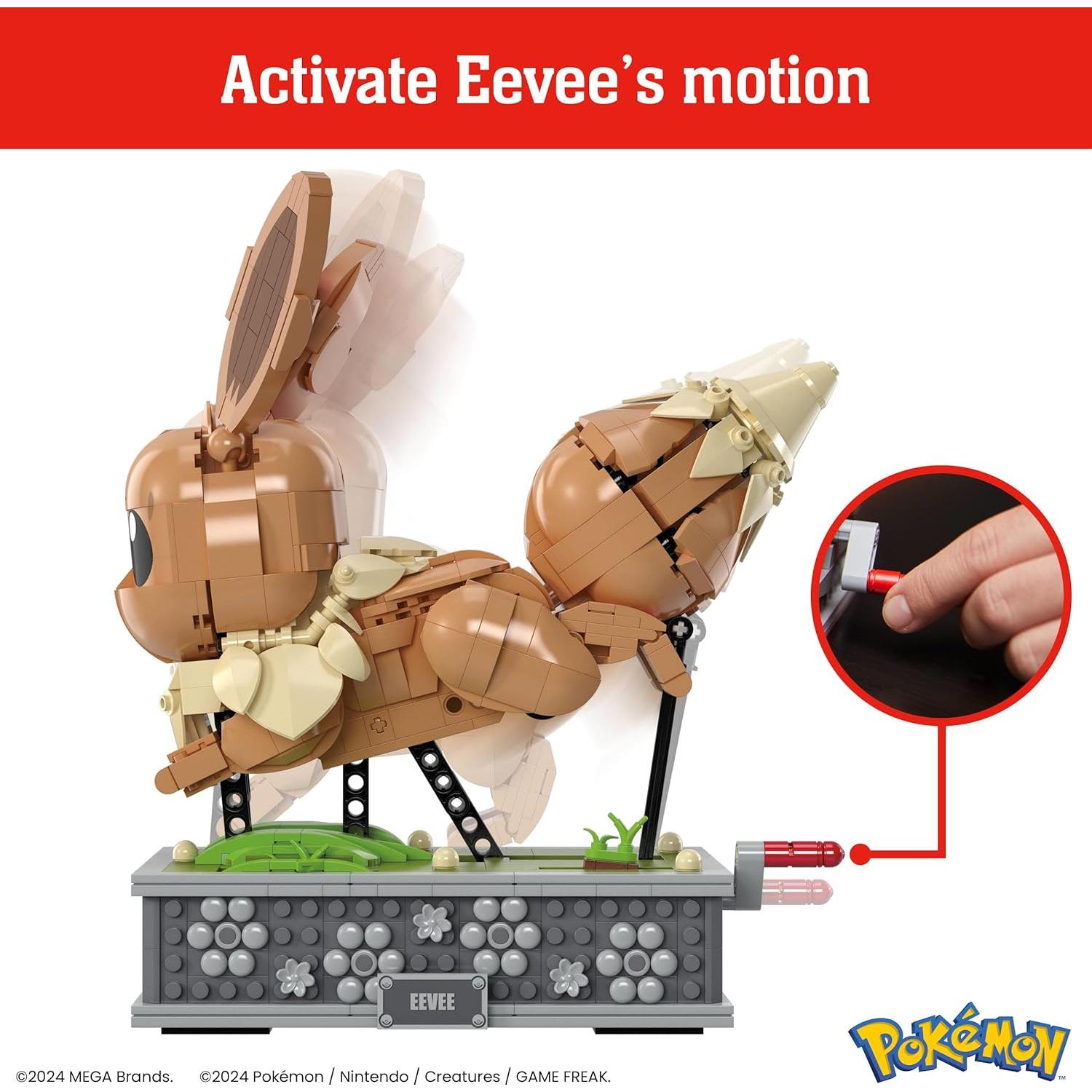 Figura de Acción MEGA Pokémon Eevee 1366 Piezas con Movimiento