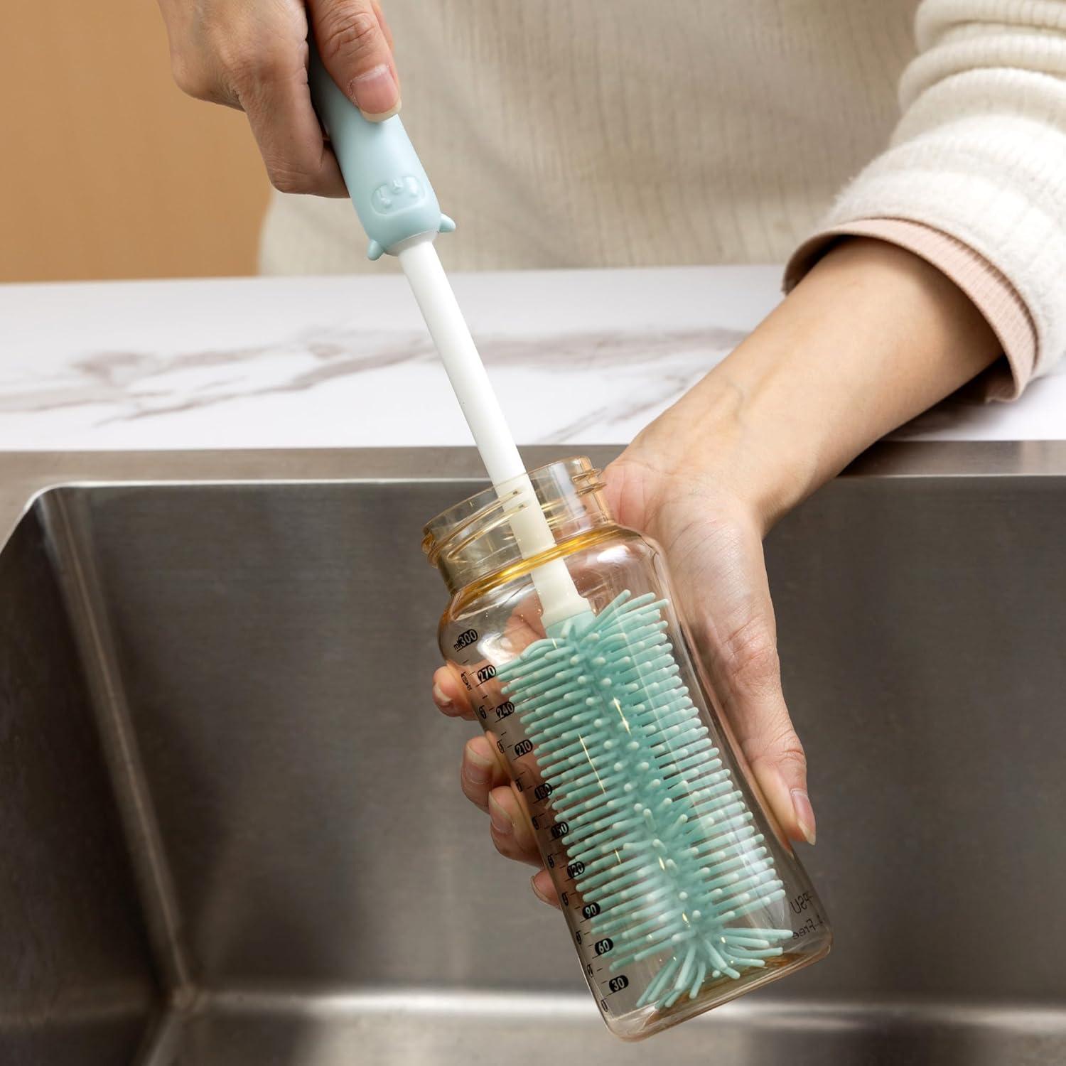 Cepillo de Limpieza de Botellas Chemimoso, 4 Piezas, Azul