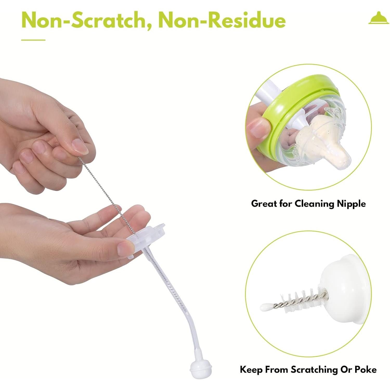 Juego de Cepillos para Botellas de Bebé CAREBABYMORE 8 Pcs