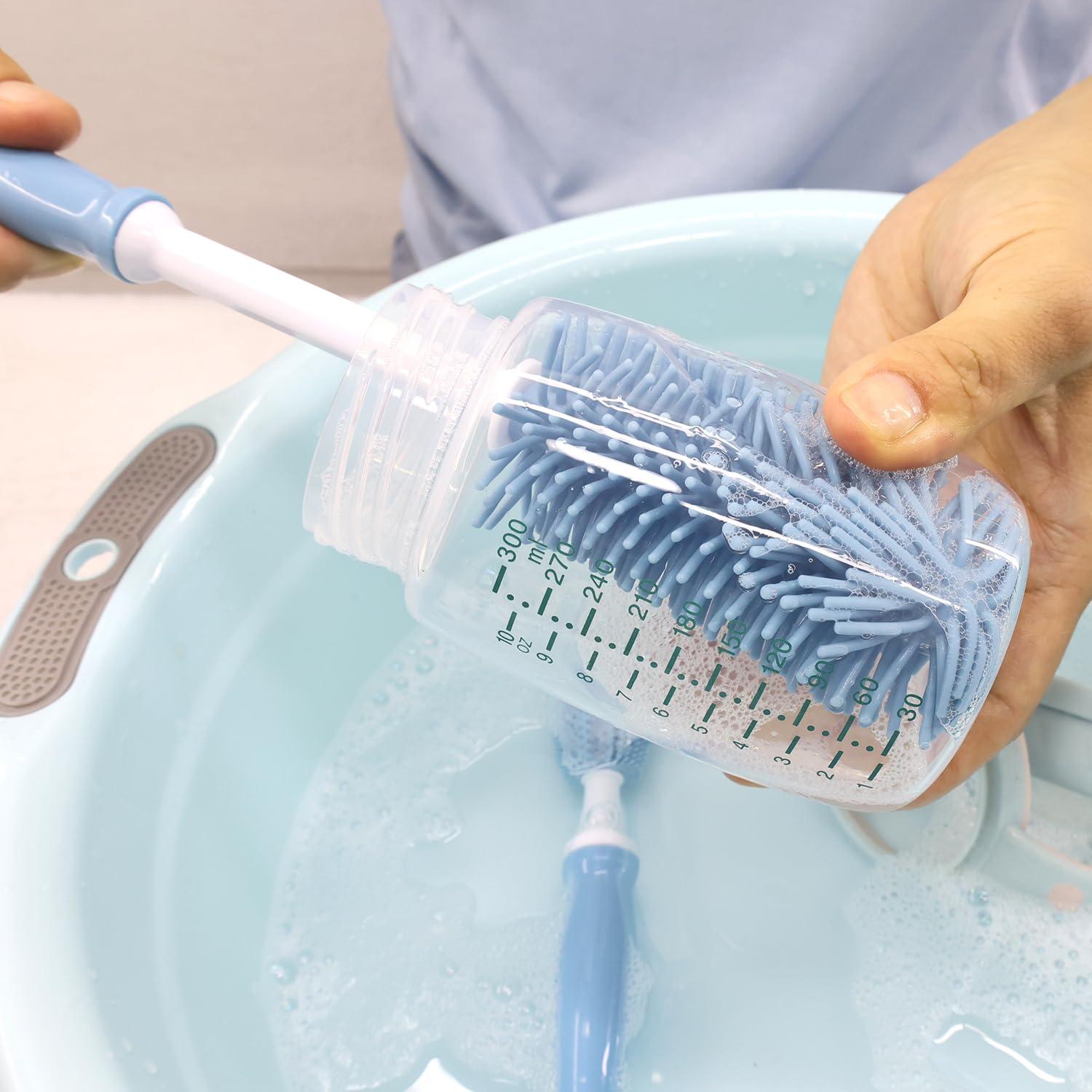 Set de Cepillos de Silicona Auerllcy 3 Piezas para Botellas