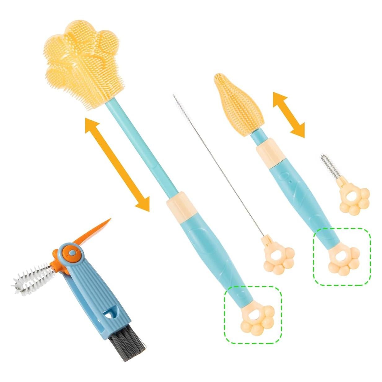 Cepillo de Silicona Ajustable Chemimoso para Botellas y Biberones