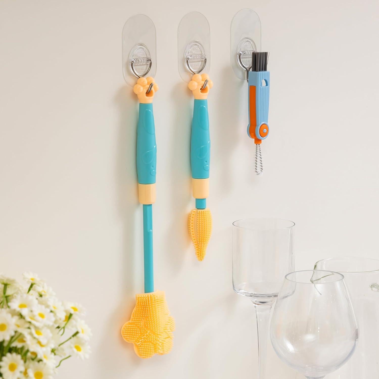 Cepillo de Silicona Ajustable Chemimoso para Botellas y Biberones