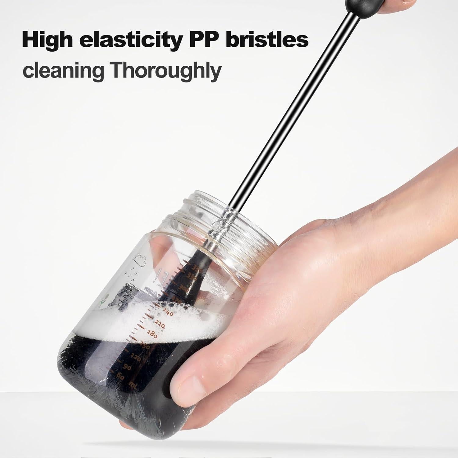 Juego de 4 cepillos de limpieza ToGeeKa para botellas y popotes