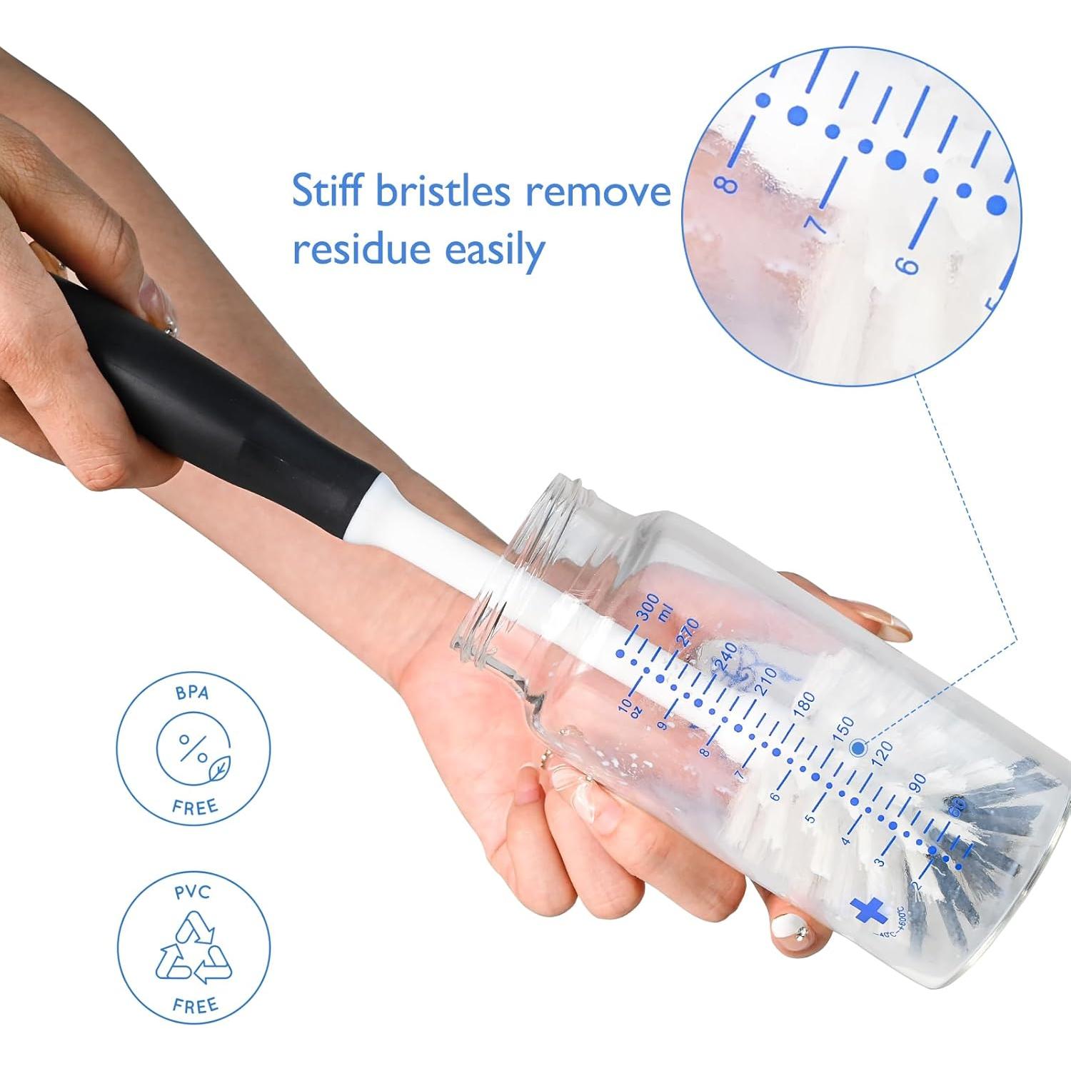 Cepillo Limpiador para Biberones Dochard - 2 Piezas, Mango Largo