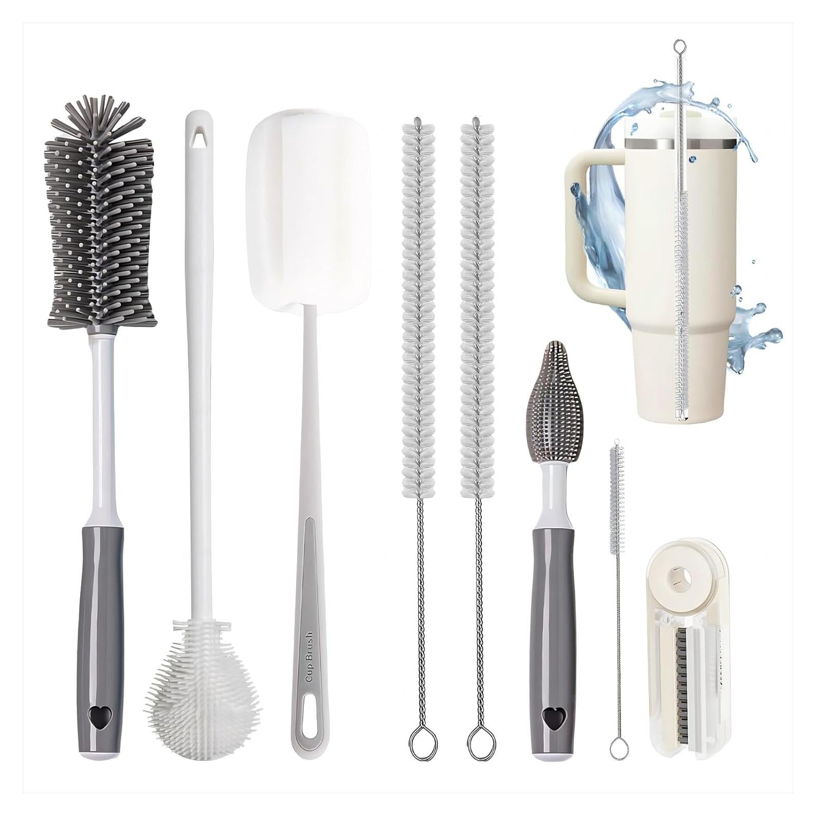 Juego de 8 Cepillos Limpiadores de Botellas Dosanlues