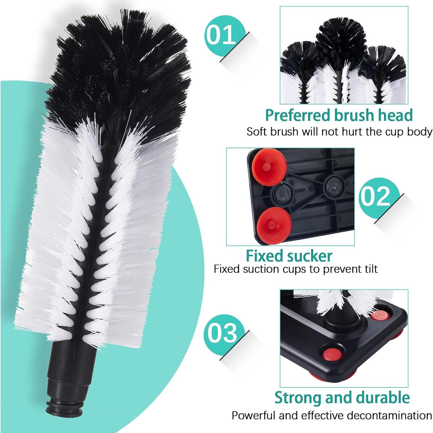 Havawish Cepillo Limpiador de Botellas y Copas - 2 Piezas