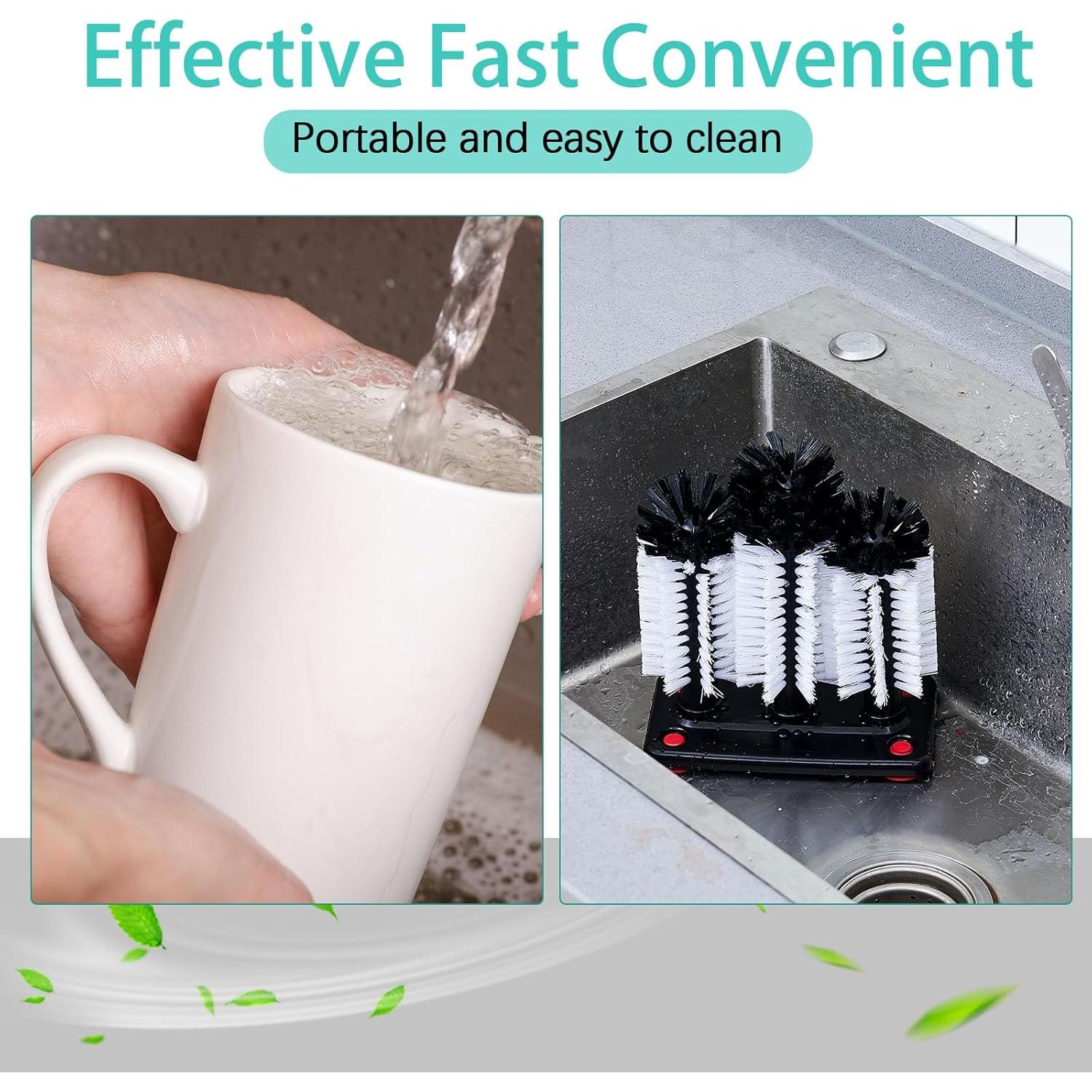 Havawish Cepillo Limpiador de Botellas y Copas - 2 Piezas