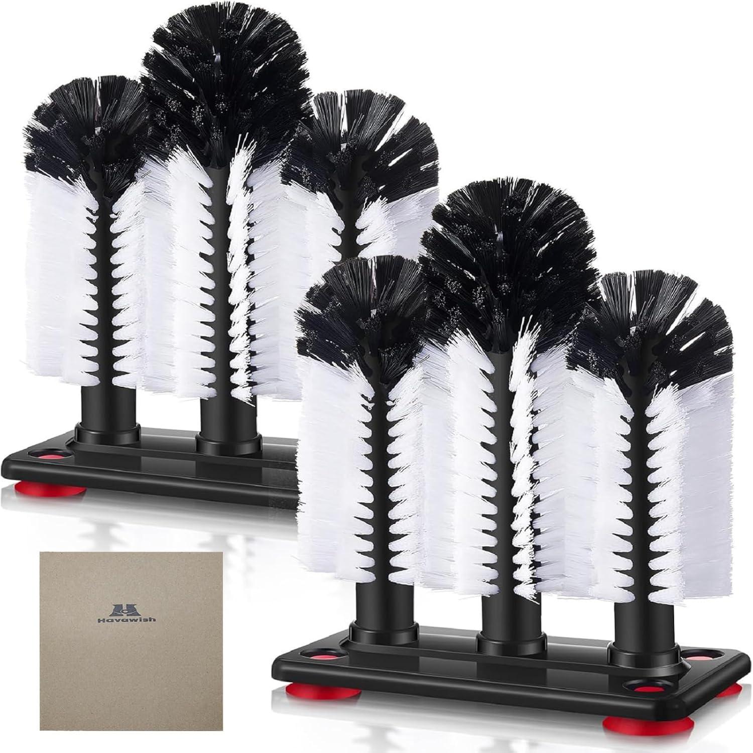 Havawish Cepillo Limpiador de Botellas y Copas - 2 Piezas