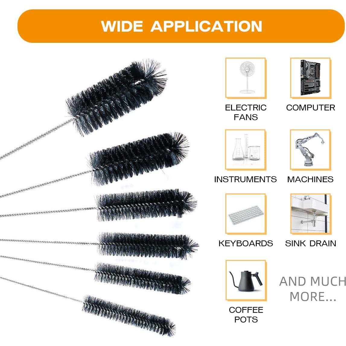 Juego de Cepillos Limpiadores de Botellas 6 Piezas 30.48 cm FAMILIA DE CEPILLOS