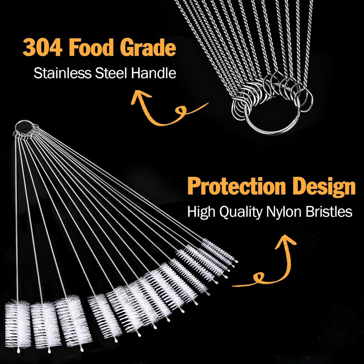 Juego de 15 cepillos limpiadores AZEN para pajitas y botellas