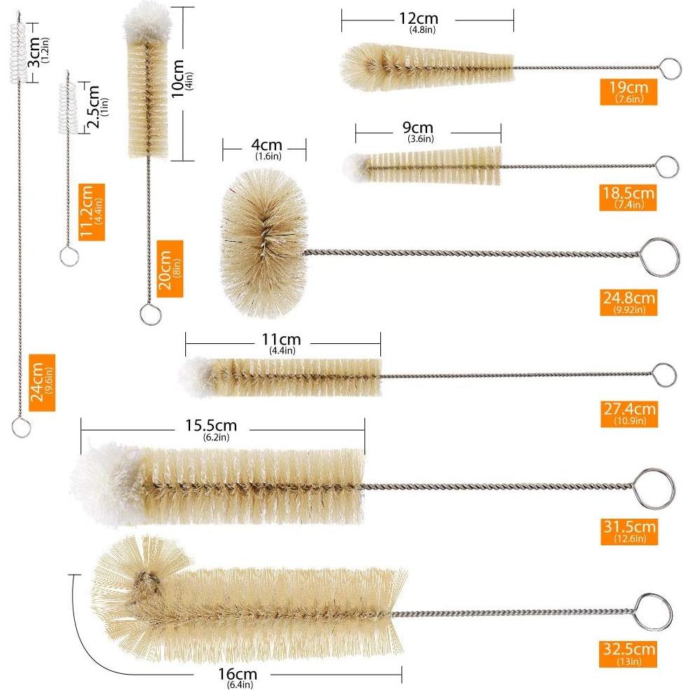 Set de Cepillos de Limpieza Masthome 9 Piezas para Botellas