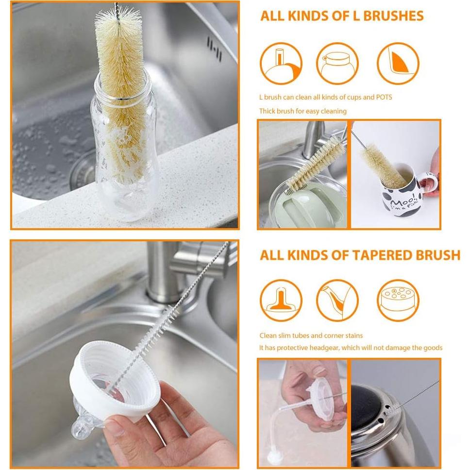 Set de Cepillos de Limpieza Masthome 9 Piezas para Botellas