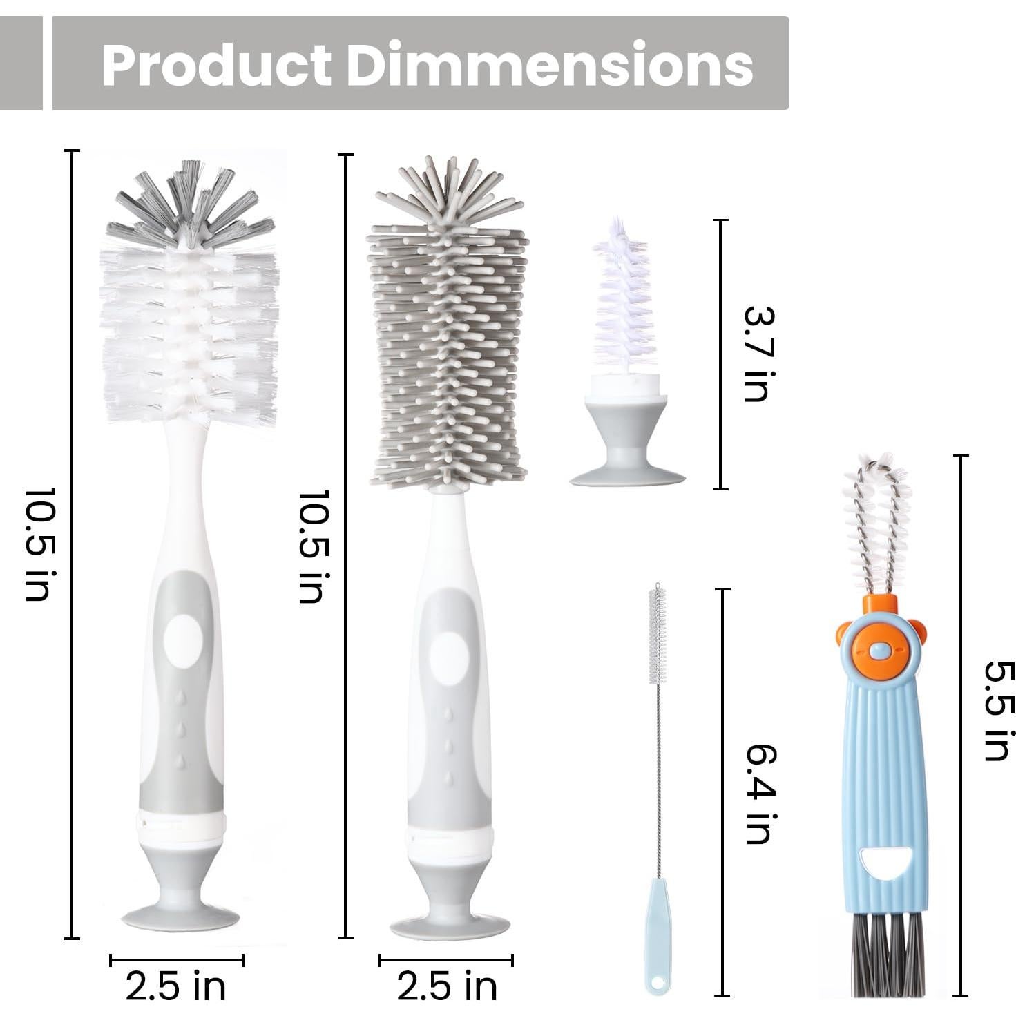 Juego de Limpiadores de Biberones 5 en 1 Ariseno Libre de BPA