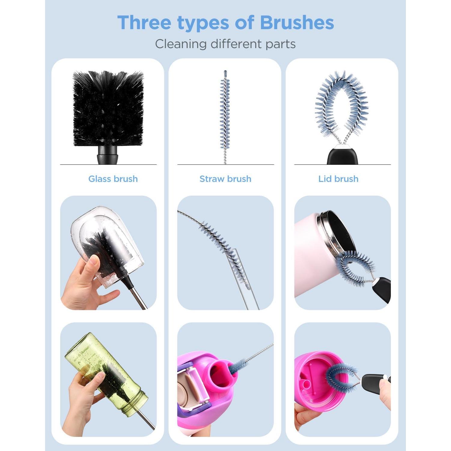 Juego de 3 Cepillos Limpiadores EasyAcc para Botellas 38.1 cm