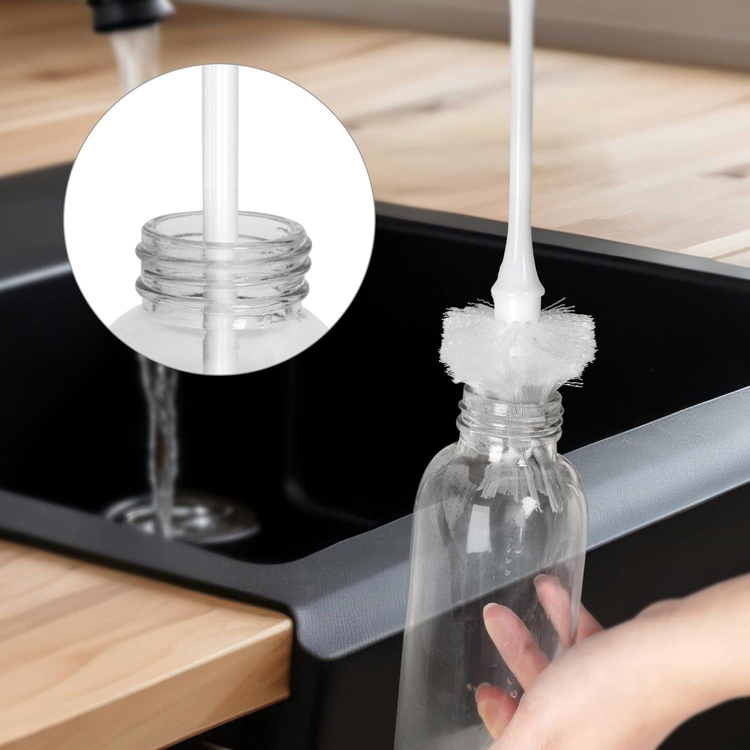 Cepillo de Botella ROSEOK Mango Largo 32.5 cm 2 Unidades Azul