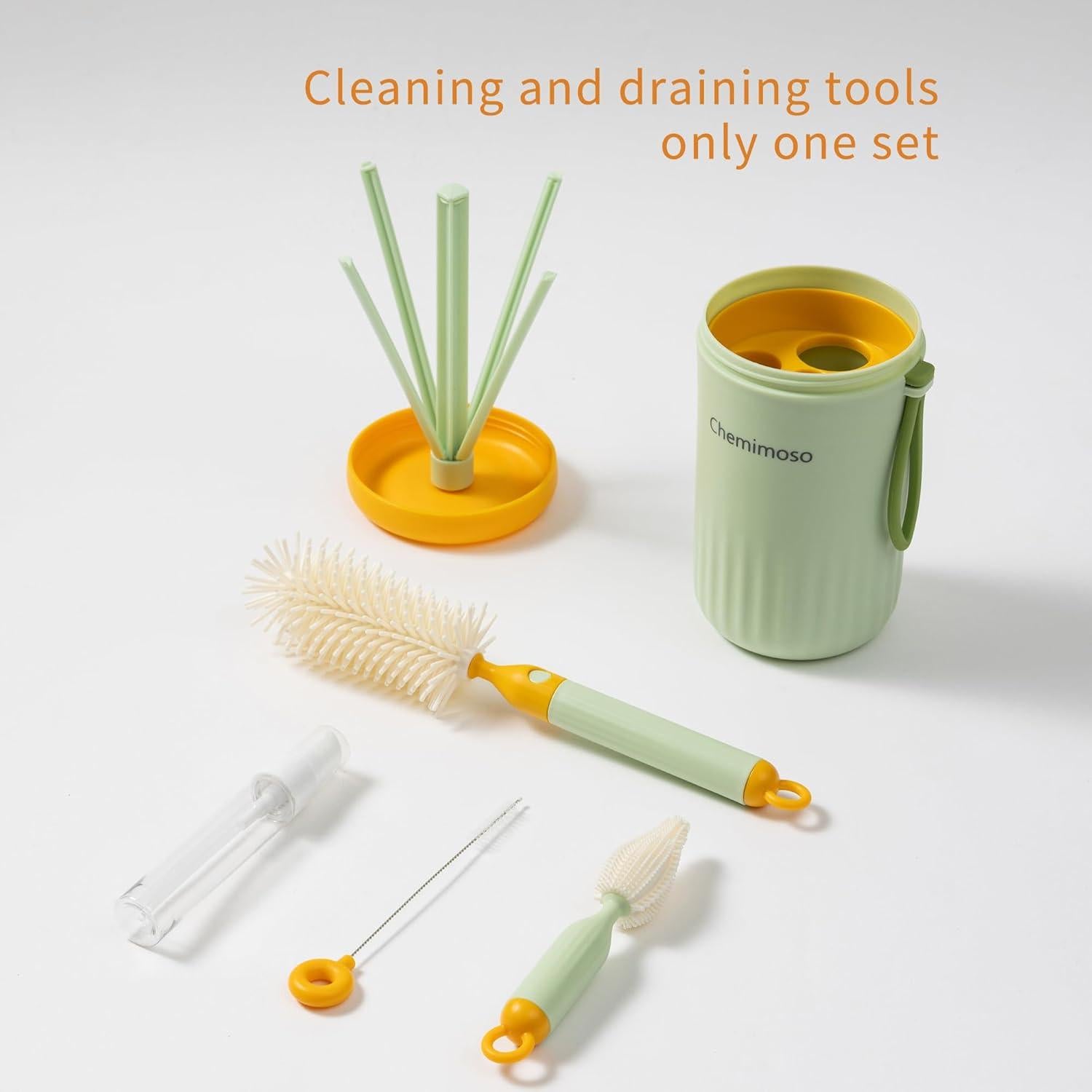 Juego de limpieza de biberones Chemimoso 5 piezas plegable