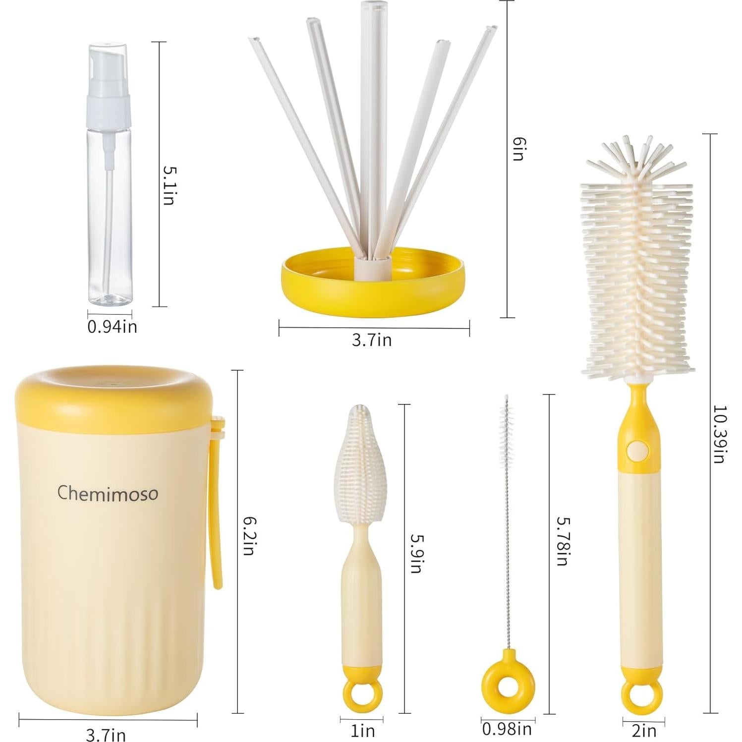 Juego de limpieza de biberones Chemimoso 5 piezas plegable