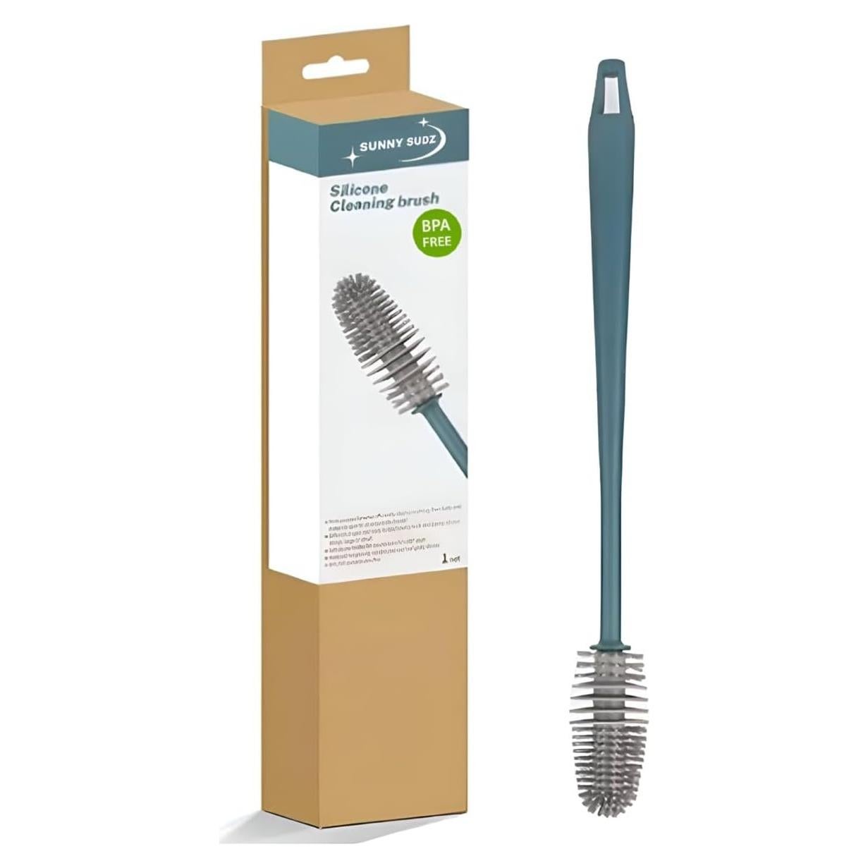 Cepillo de Limpieza de Botellas Sunny Sudz 32 cm Silicona Verde