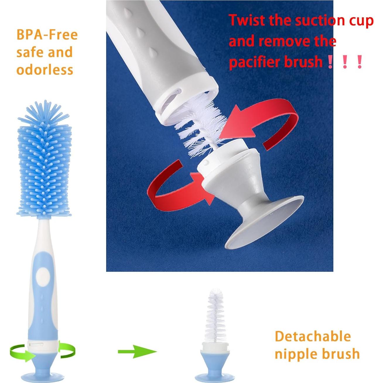 Cepillo de Limpieza para Biberones Chemimoso Rosa 2 Piezas