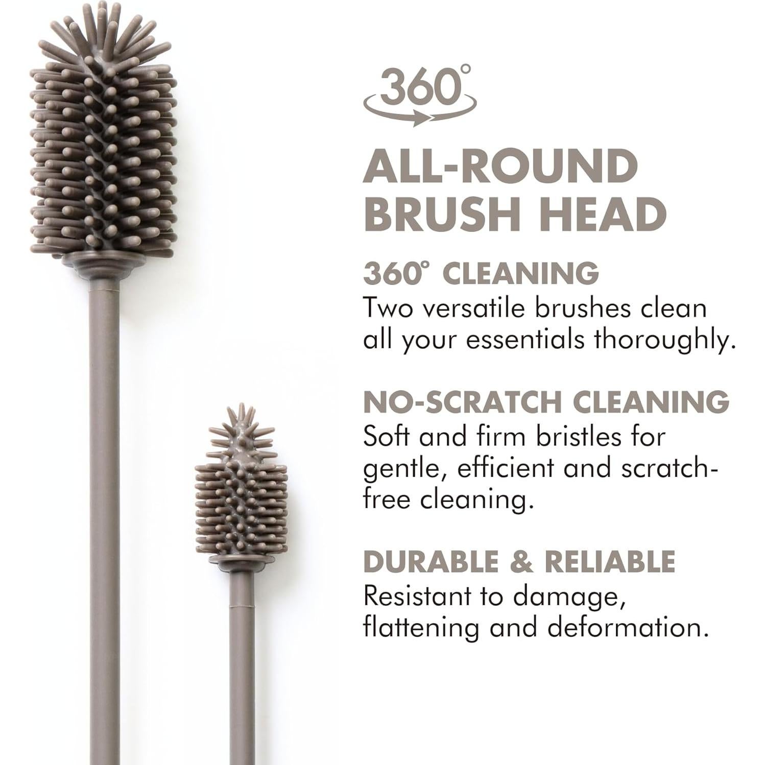 Juego de Cepillos de Limpieza de Botellas GrandTies 2 Piezas