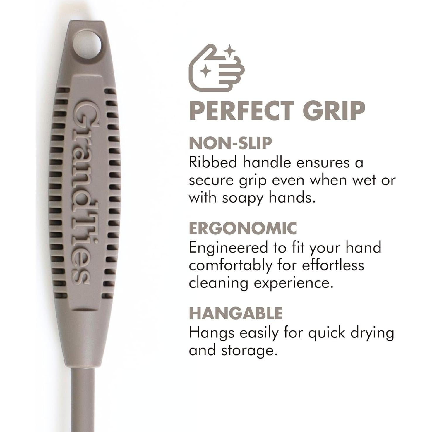 Juego de Cepillos de Limpieza de Botellas GrandTies 2 Piezas