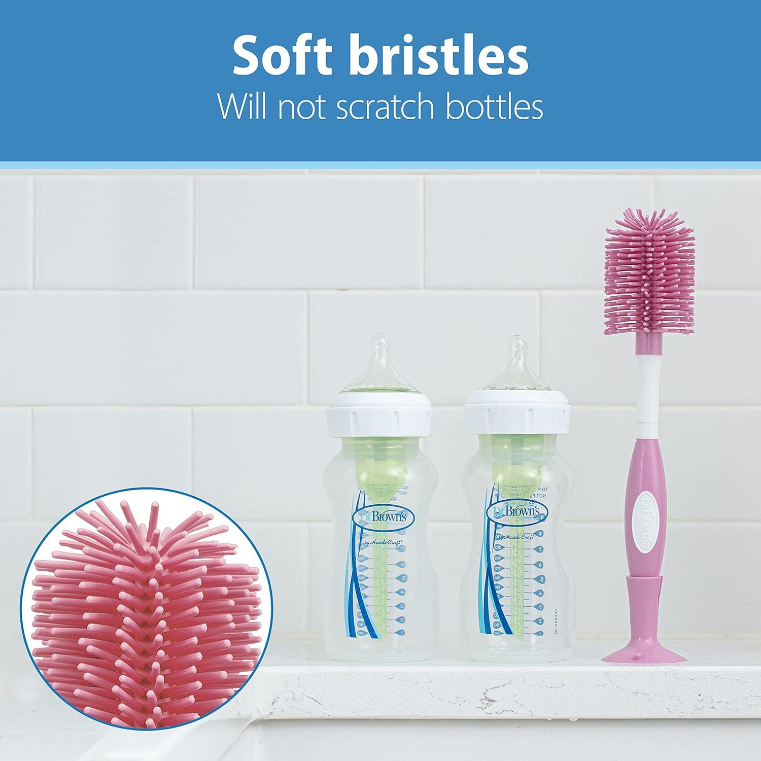 Cepillo para Biberones y Pezones Dr. Brown - 2 Unidades Rosa