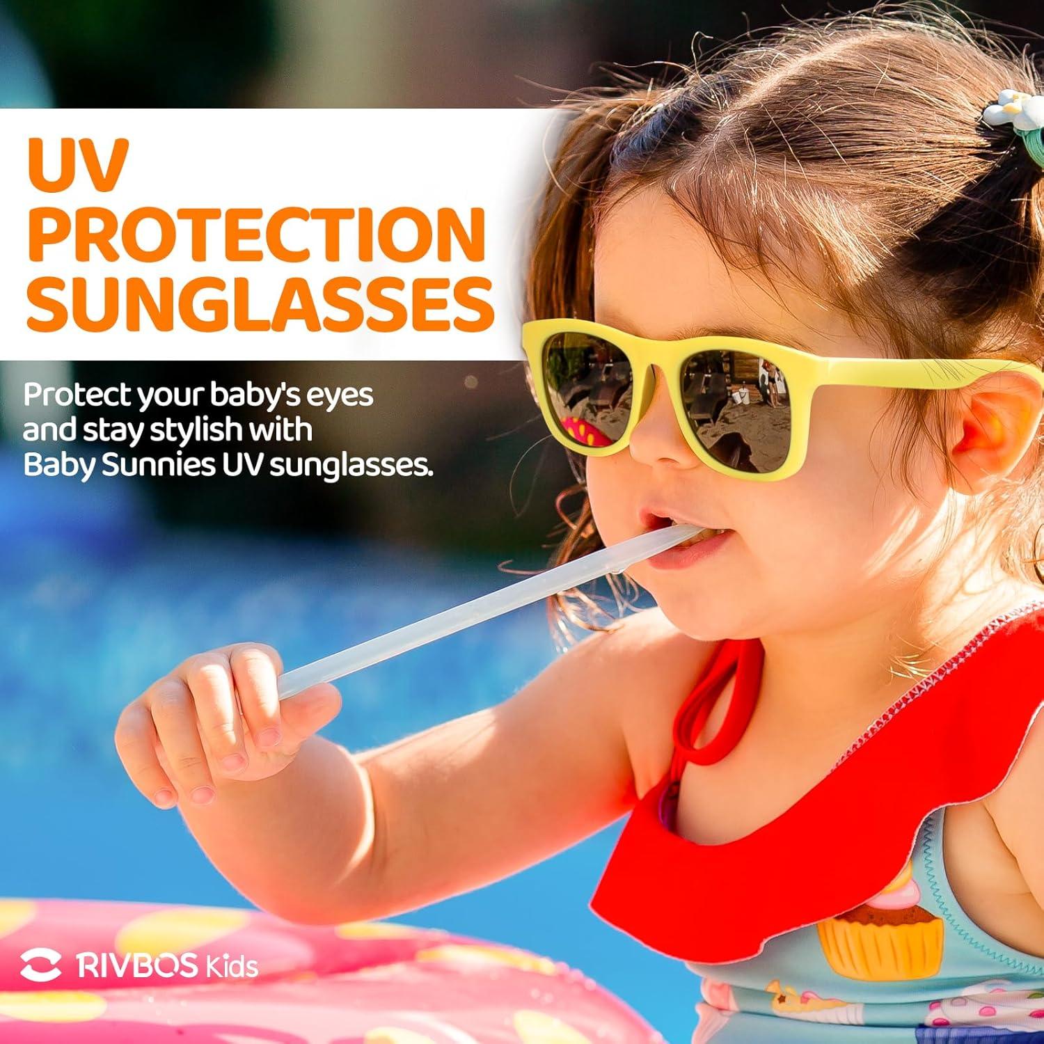 Gafas de sol RIVBOS para bebés UV400 Polarizadas Rosa