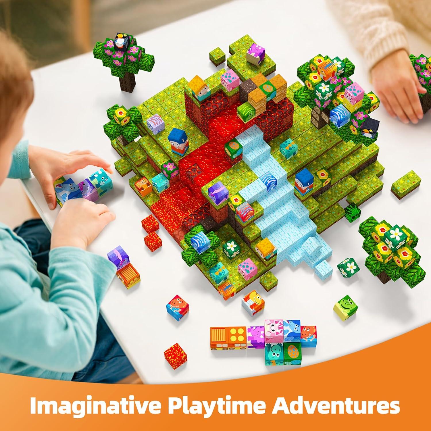 GobiDex Set Bloques Magnéticos Dinosaurios 100 Piezas