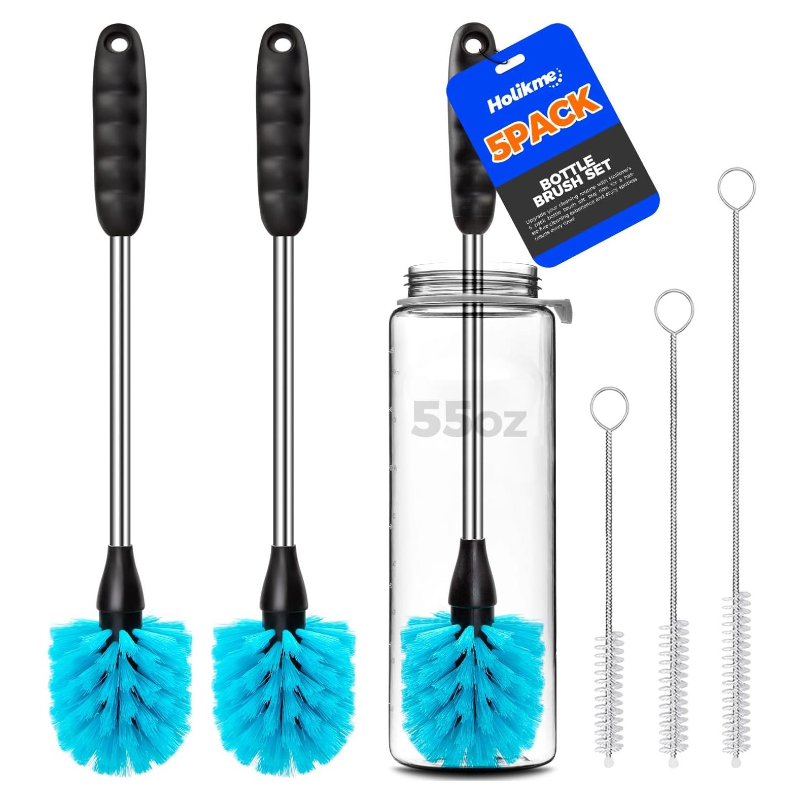 Set de Limpiadores de Botellas Holikme 5 Piezas Acero Inoxidable