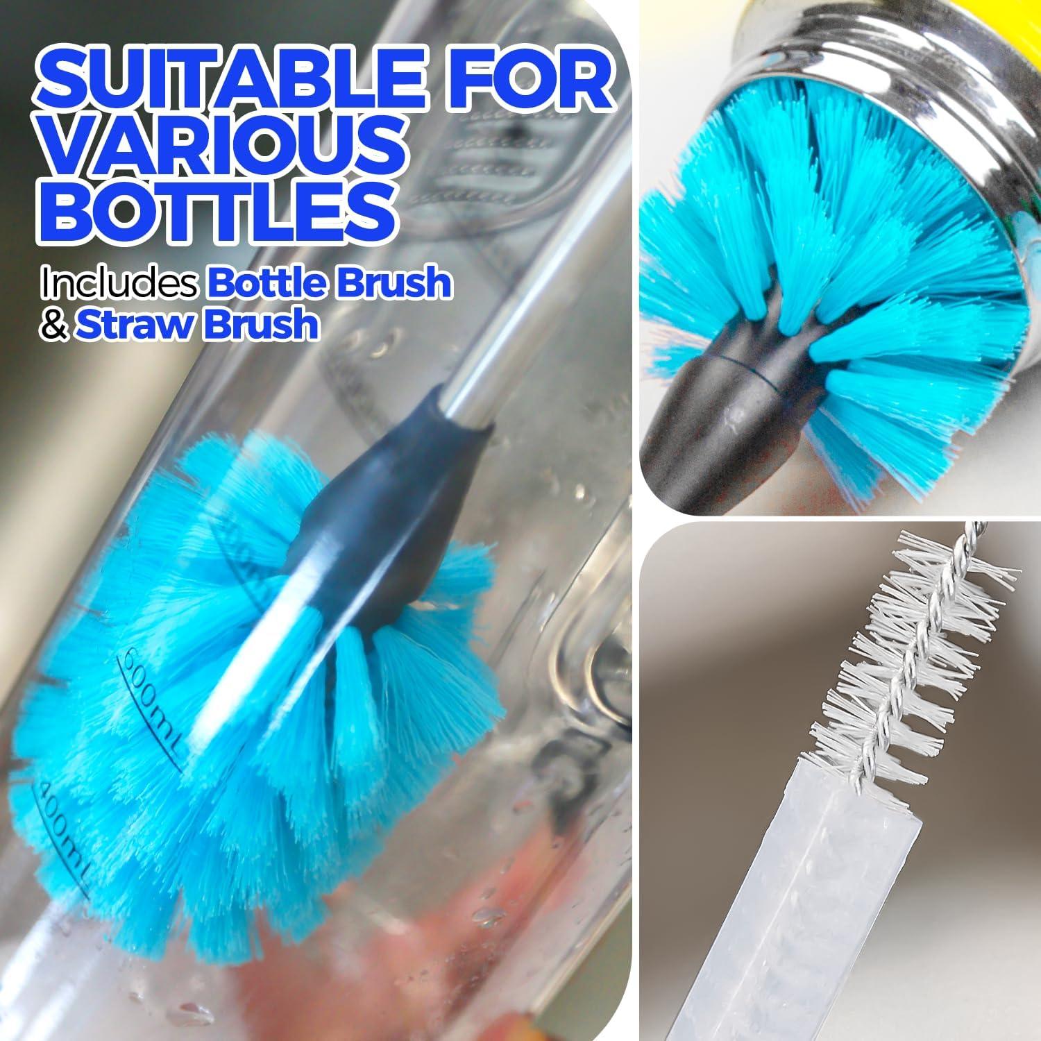 Set de Limpiadores de Botellas Holikme 5 Piezas Acero Inoxidable