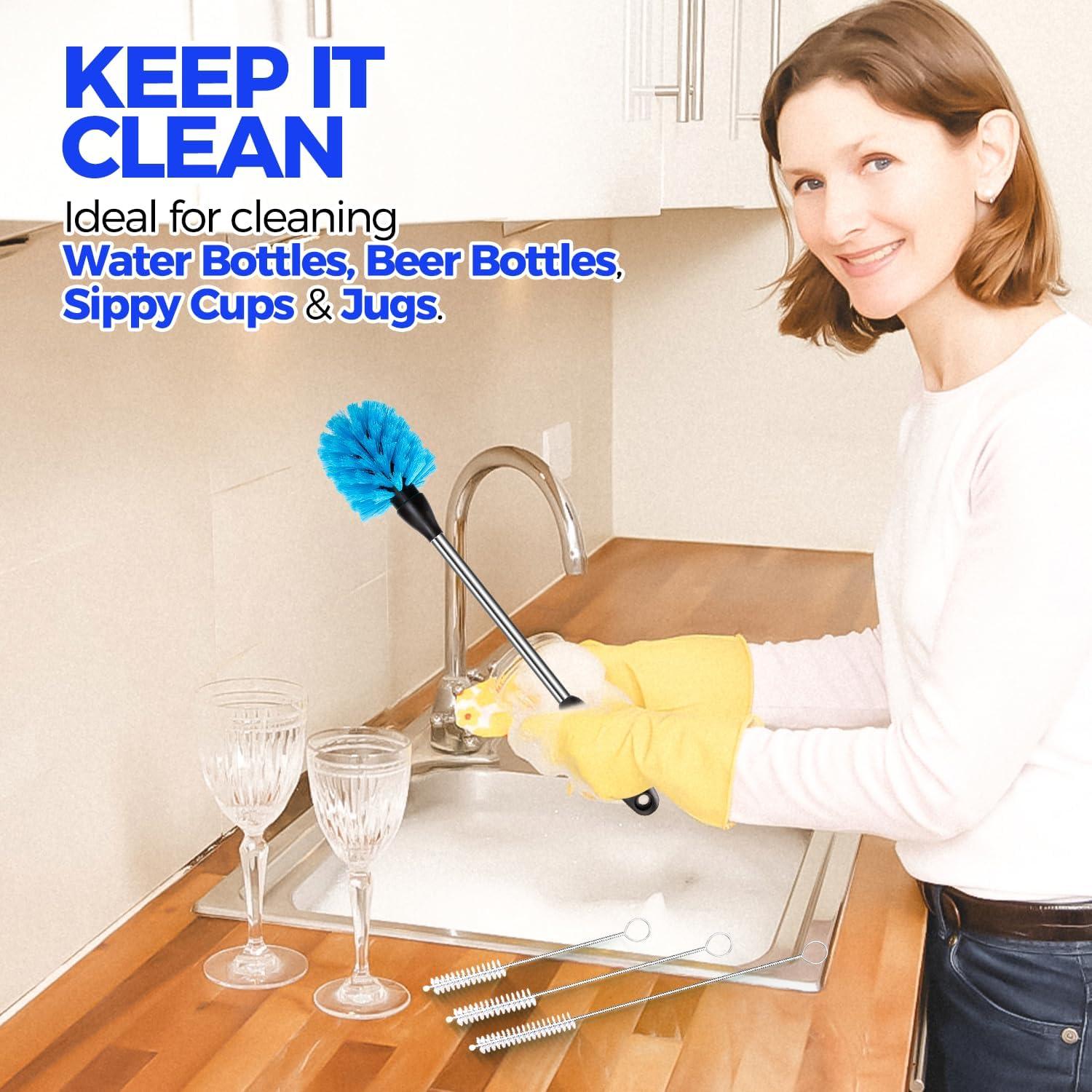 Set de Limpiadores de Botellas Holikme 5 Piezas Acero Inoxidable