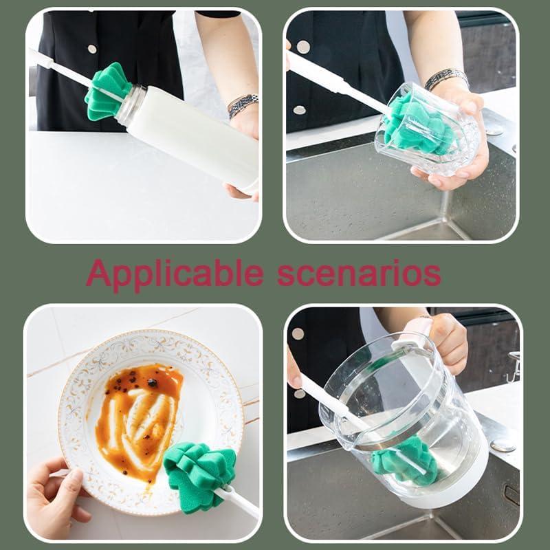 Juego de Cepillos de Esponja Foshine para Botellas 2 Piezas