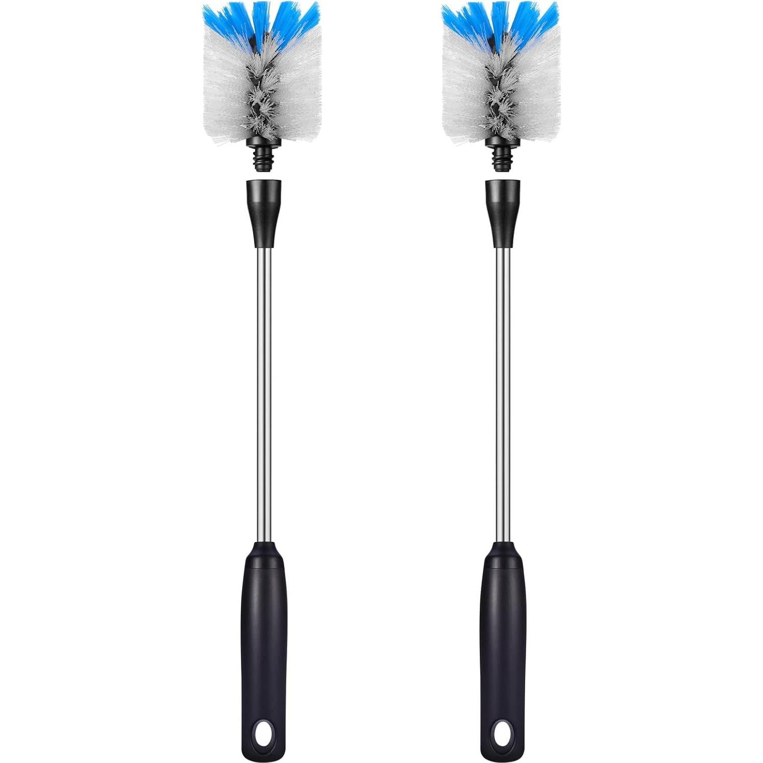 Cepillo de Botellas MOSOLAN 38 cm Paquete de 2 Acero Inoxidable