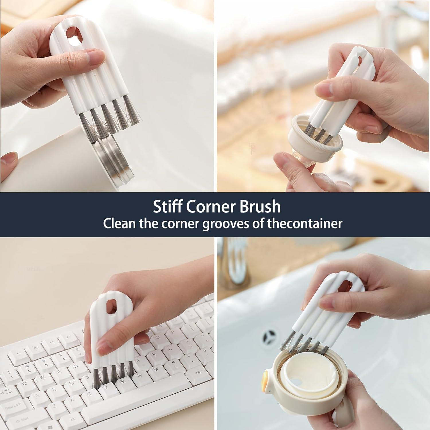 Juego de Cepillos de Limpieza de Botellas CICIWI 3 en 1 Gris