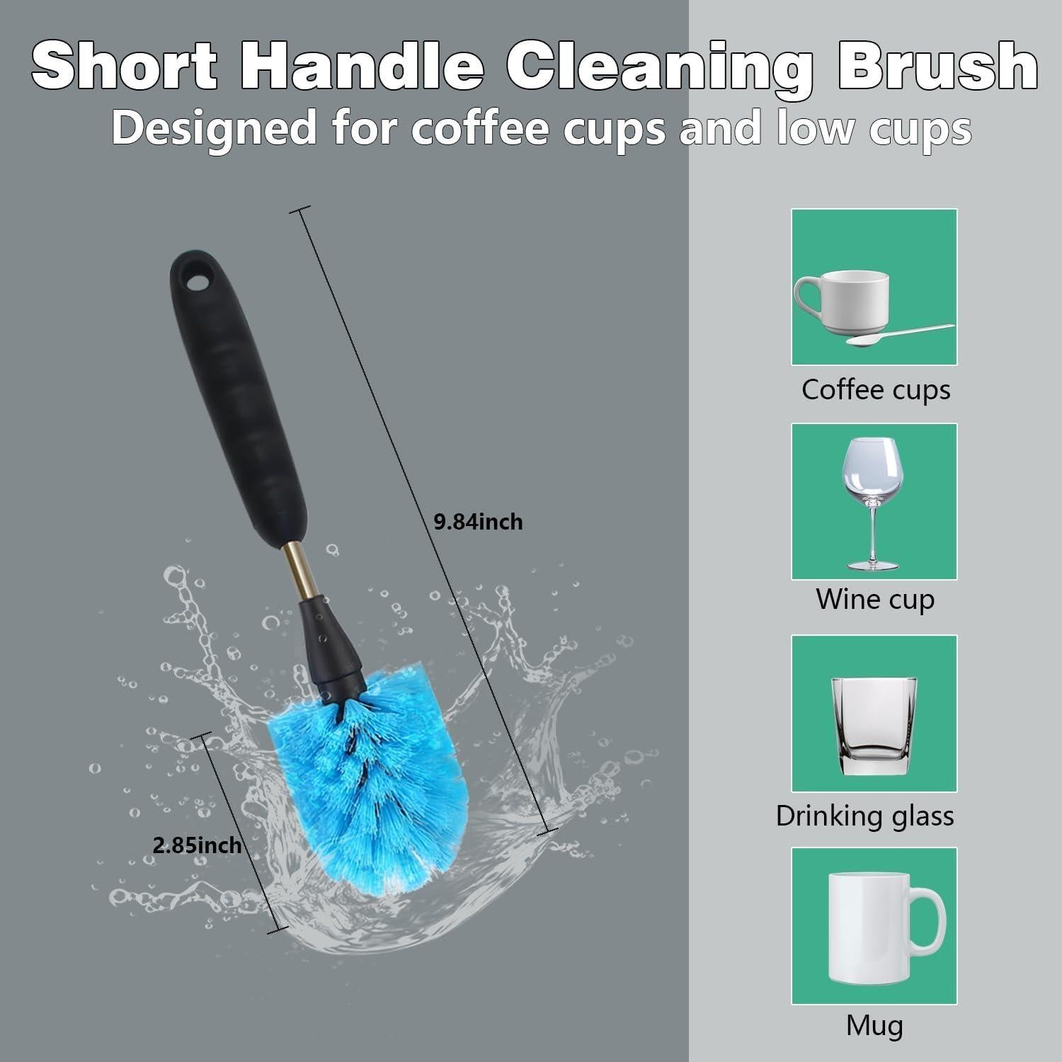 Juego de limpieza de botellas XENNRY con cepillos ergonómicos