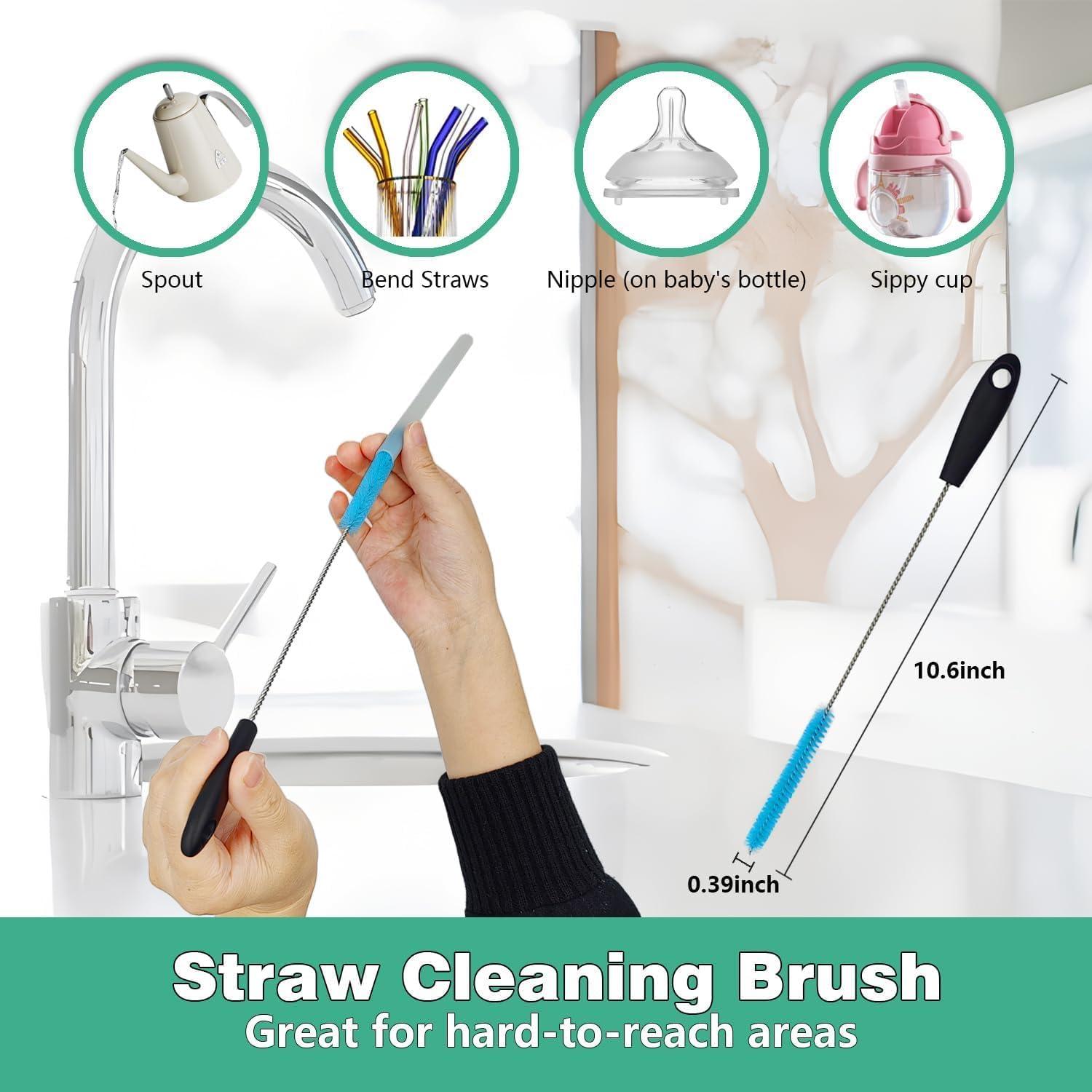 Juego de limpieza de botellas XENNRY con cepillos ergonómicos