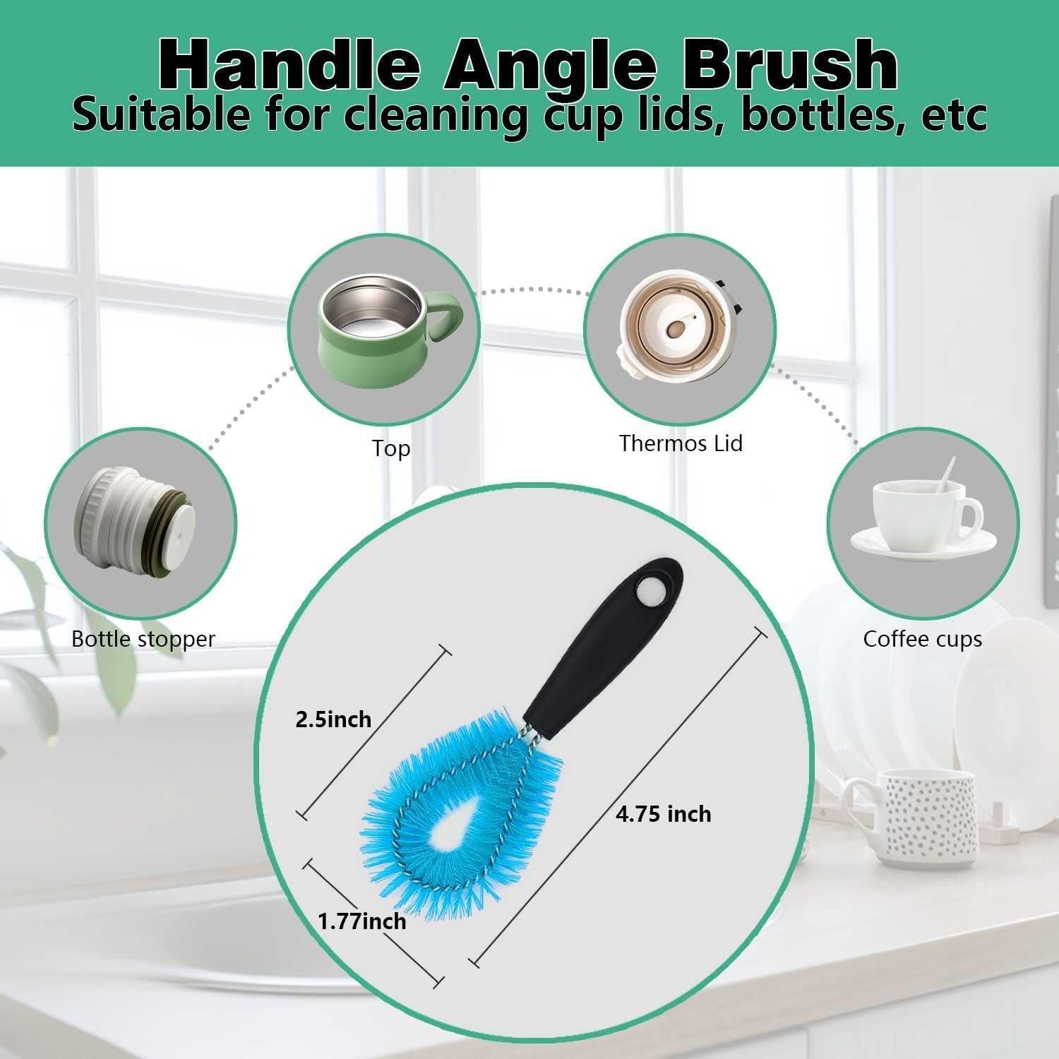 Juego de limpieza de botellas XENNRY con cepillos ergonómicos