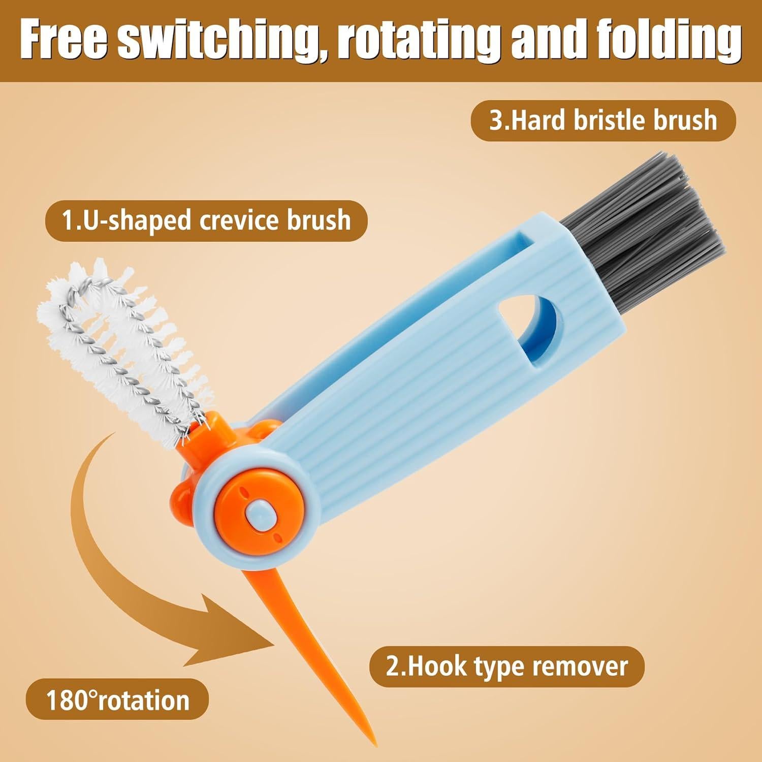 Juego de Cepillos de Limpieza INDEMO 3 en 1 para Botellas y Tazas