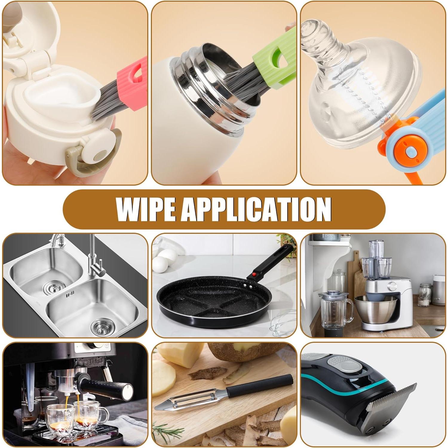 Juego de Cepillos de Limpieza INDEMO 3 en 1 para Botellas y Tazas