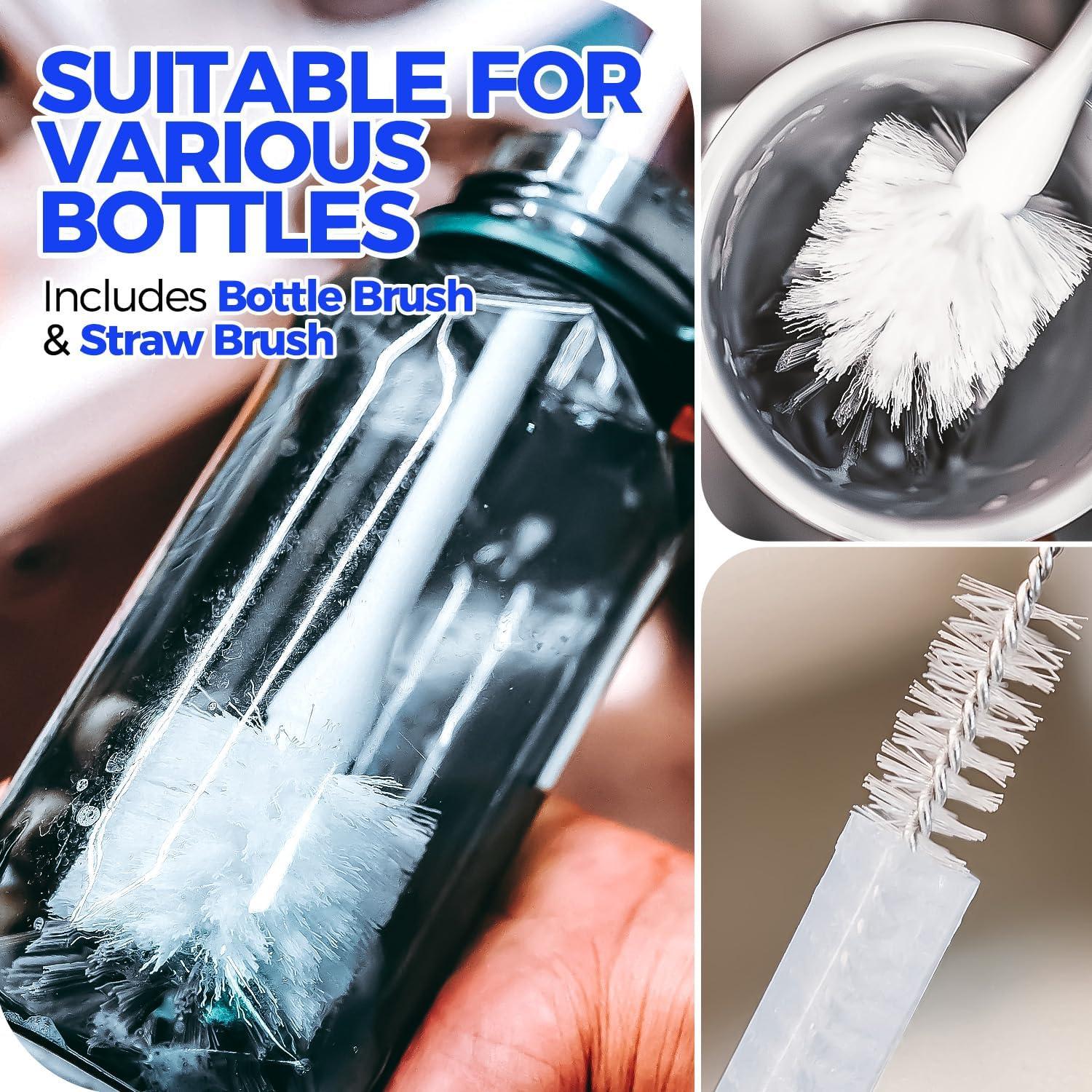 Set de Limpiadores de Botellas Holikme 5 Piezas Bambú 35.56 cm