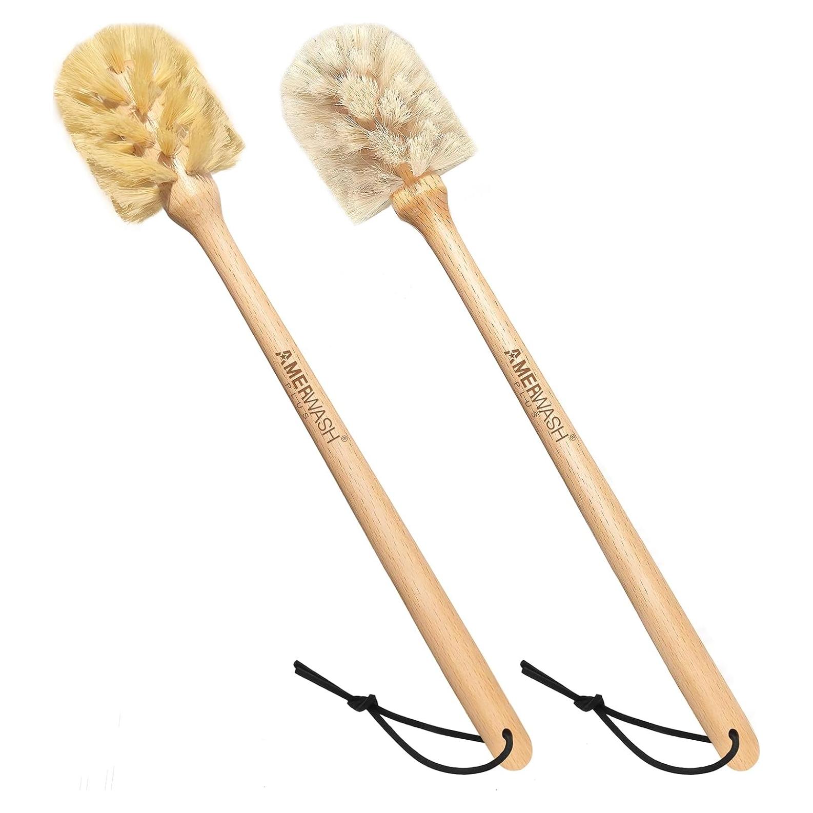 Cepillos para Botellas AMERWASH PLUS con Mango de Madera 2 Pzas