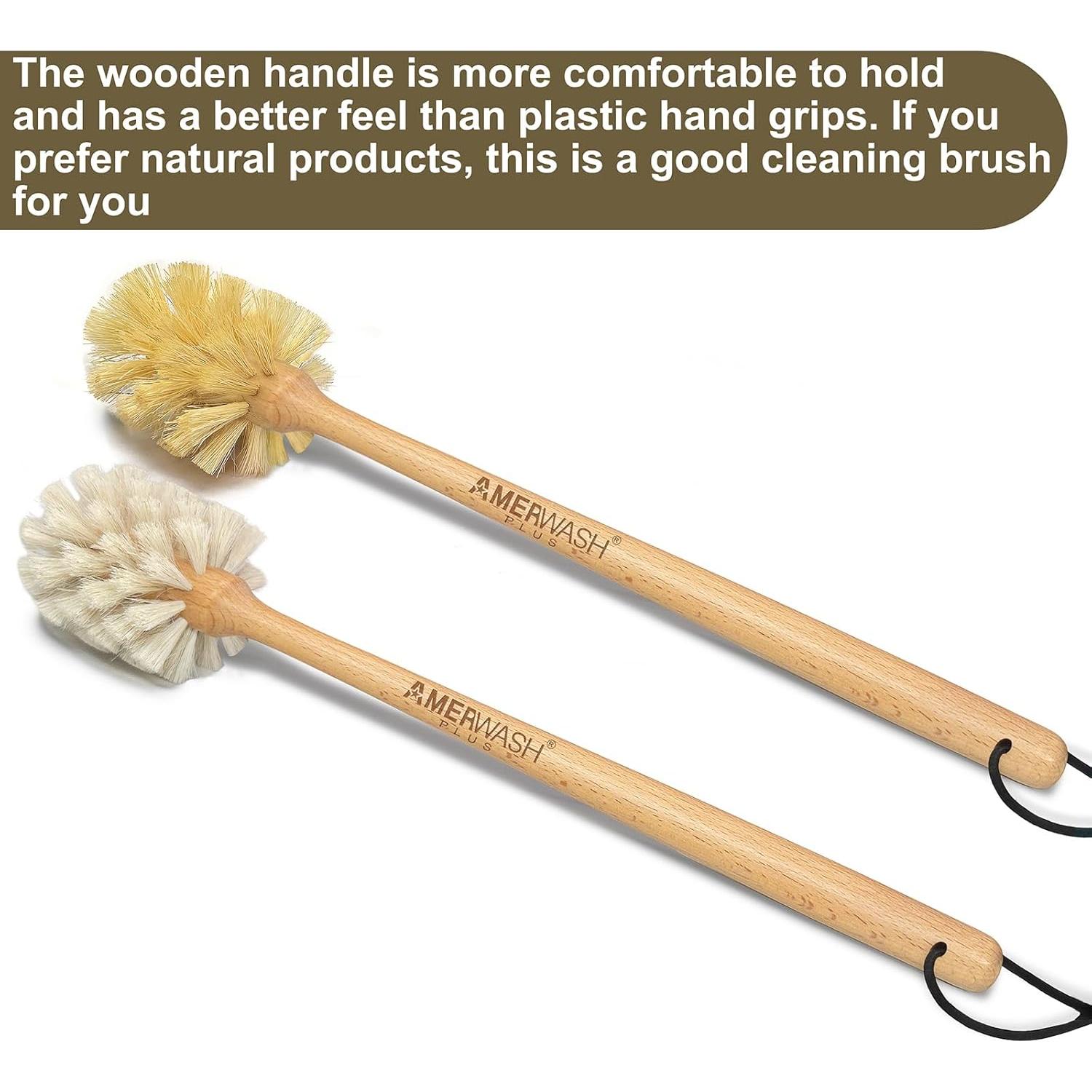 Cepillos para Botellas AMERWASH PLUS con Mango de Madera 2 Pzas