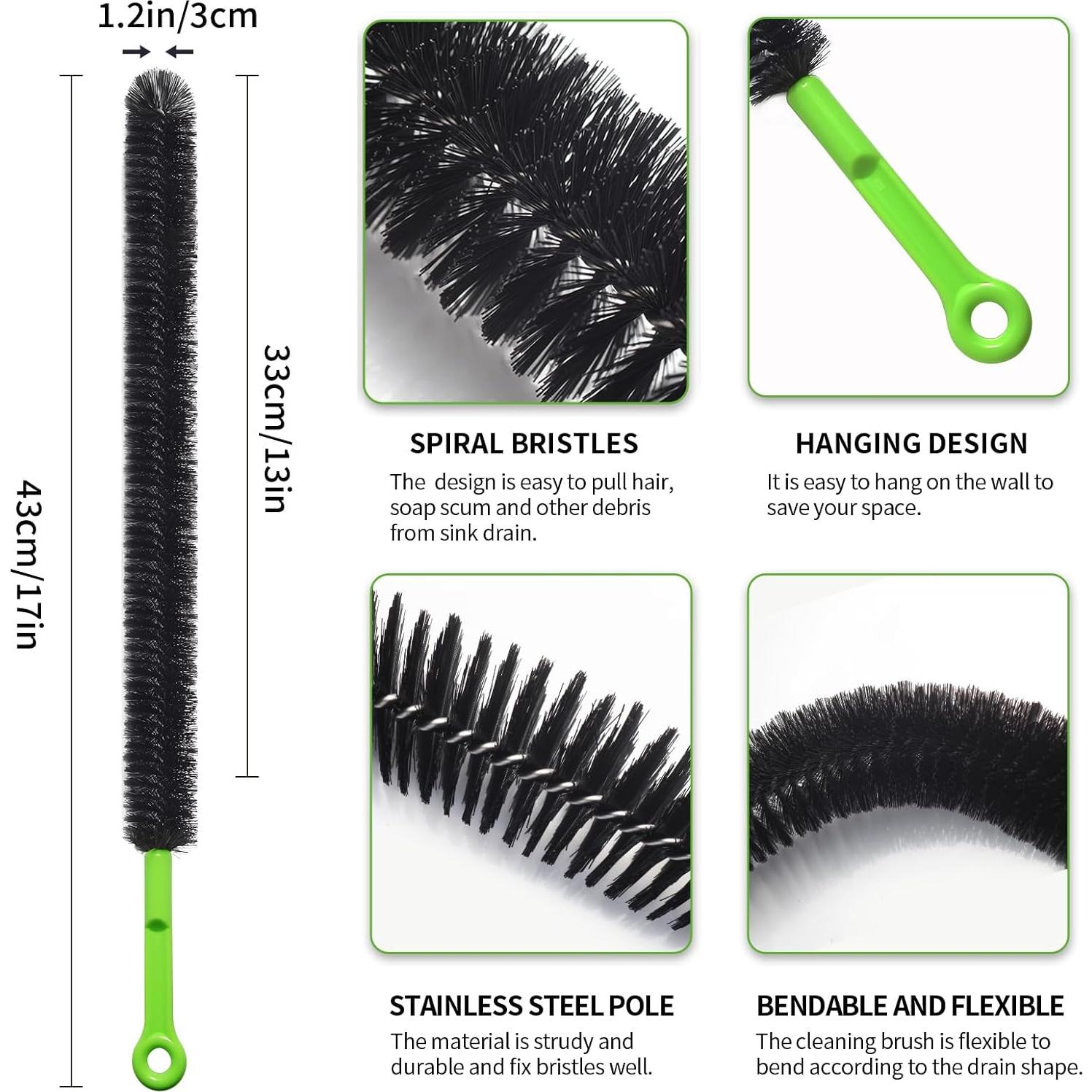 Cepillo Limpiador de Desagüe Dokpod 43 cm Multifuncional